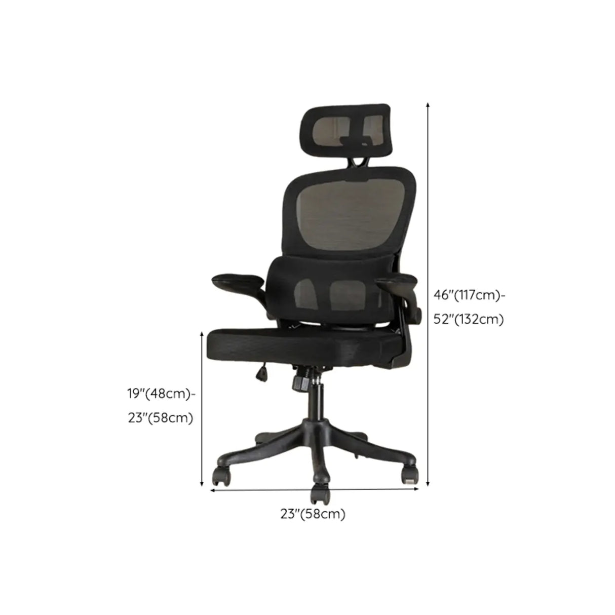Ergonomic Tilt Padded Mesh Executive Black Office Chair 