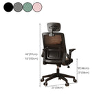 Ergonomic Tilt Padded Mesh Executive Black Office Chair Image - 16