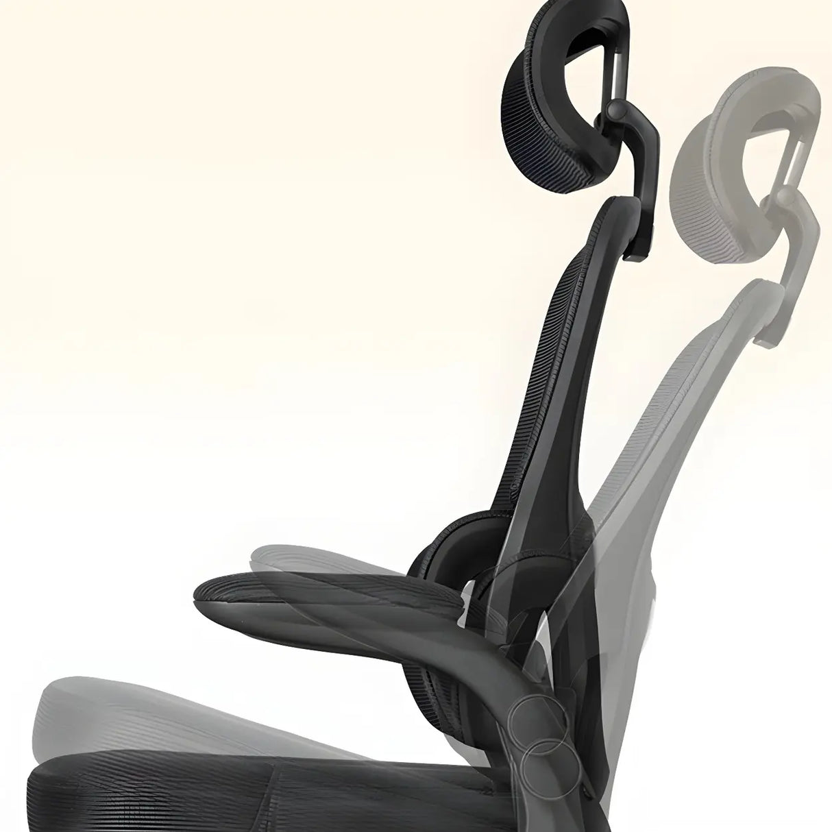 Ergonomic Tilt Padded Mesh Executive Black Office Chair Image - 4
