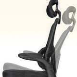 Ergonomic Tilt Padded Mesh Executive Black Office Chair Image - 4