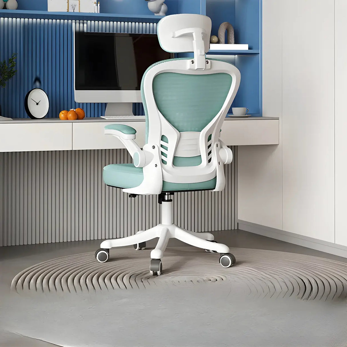 Ergonomic Tilt Padded Mesh Executive Black Office Chair Image - 5