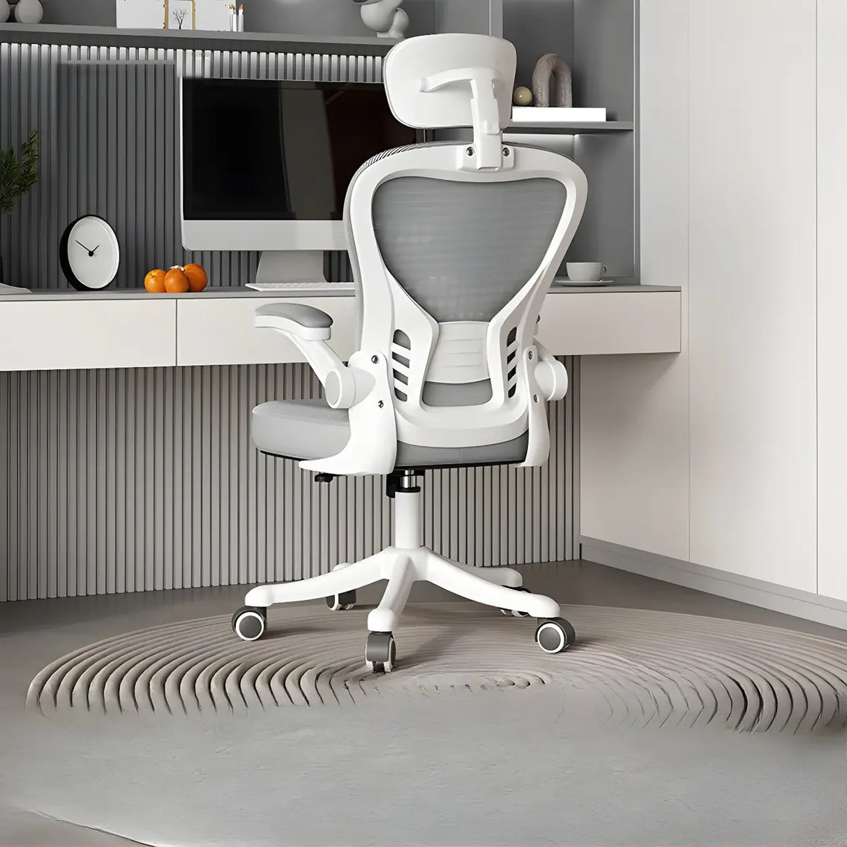Ergonomic Tilt Padded Mesh Executive Black Office Chair Image - 7