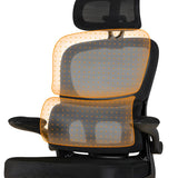 Ergonomic Tilt Padded Mesh Executive Black Office Chair Image - 8