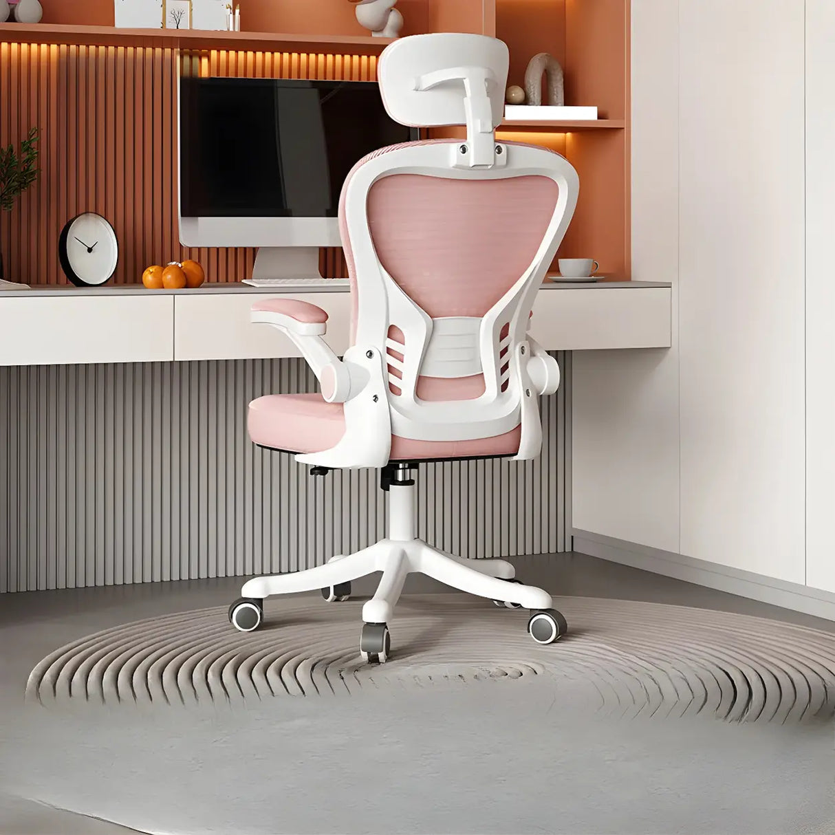 Ergonomic Tilt Padded Mesh Executive Black Office Chair Image - 9
