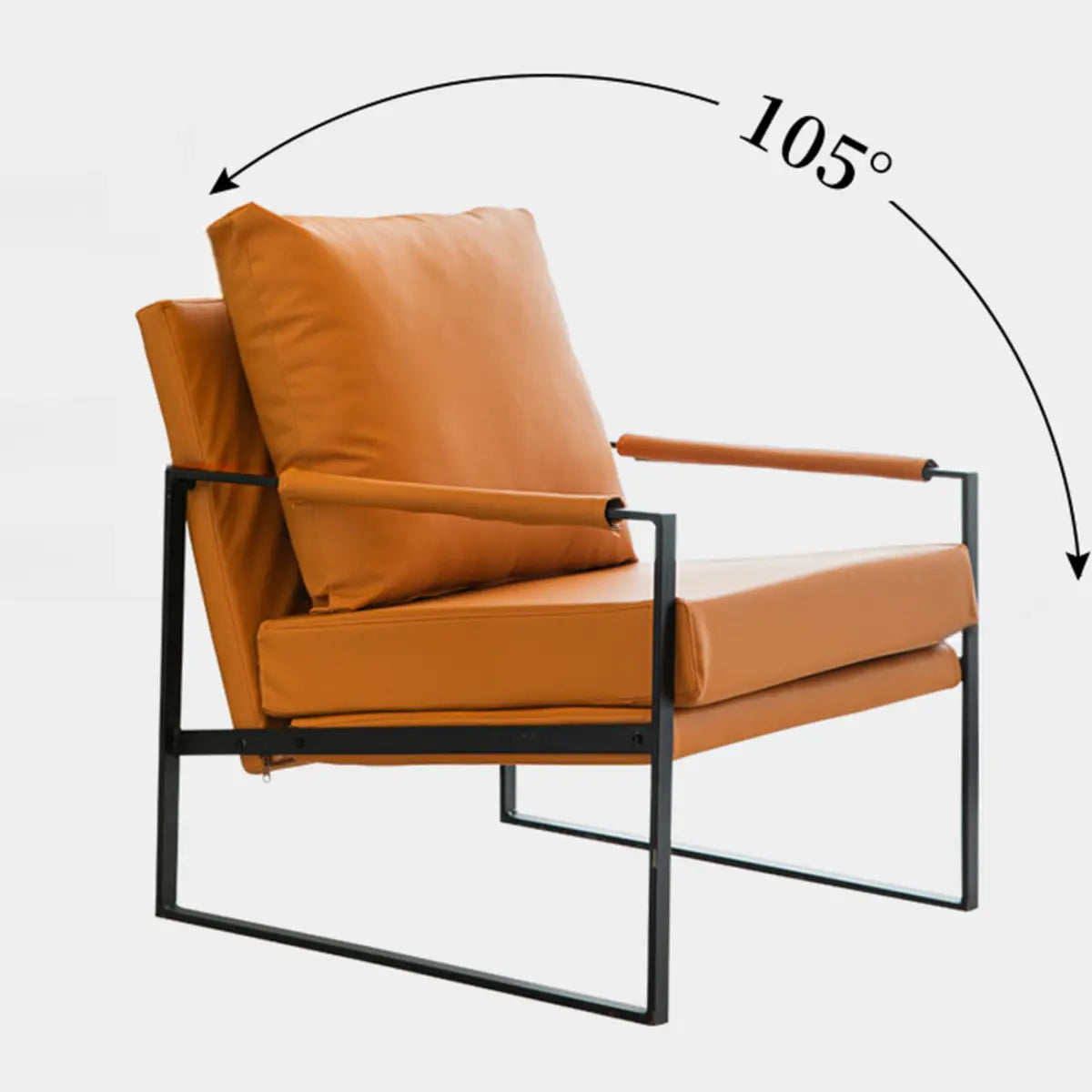 Ergonomic Water Resistant Cushion Back Sled Arm Chair Image - 10