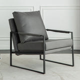 Ergonomic Water Resistant Cushion Back Sled Arm Chair Image - 11
