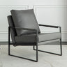 Ergonomic Water Resistant Cushion Back Sled Arm Chair Image - 11
