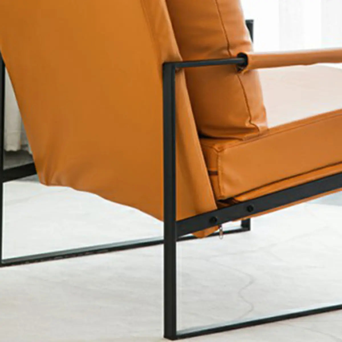 Ergonomic Water Resistant Cushion Back Sled Arm Chair Image - 13
