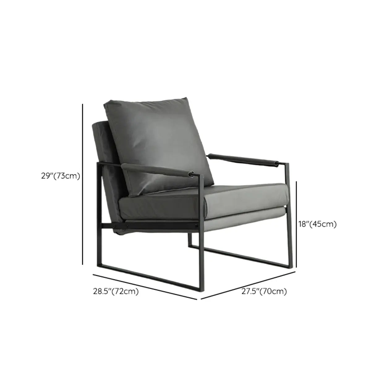 Ergonomic Water Resistant Cushion Back Sled Arm Chair Image - 15