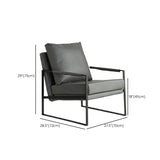 Ergonomic Water Resistant Cushion Back Sled Arm Chair Image - 15