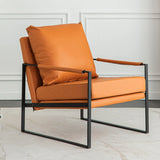 Ergonomic Water Resistant Cushion Back Sled Arm Chair Image - 2
