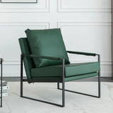 Ergonomic Water Resistant Cushion Back Sled Arm Chair Image - 3