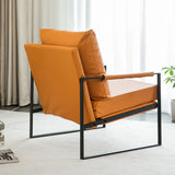 Ergonomic Water Resistant Cushion Back Sled Arm Chair Image - 4