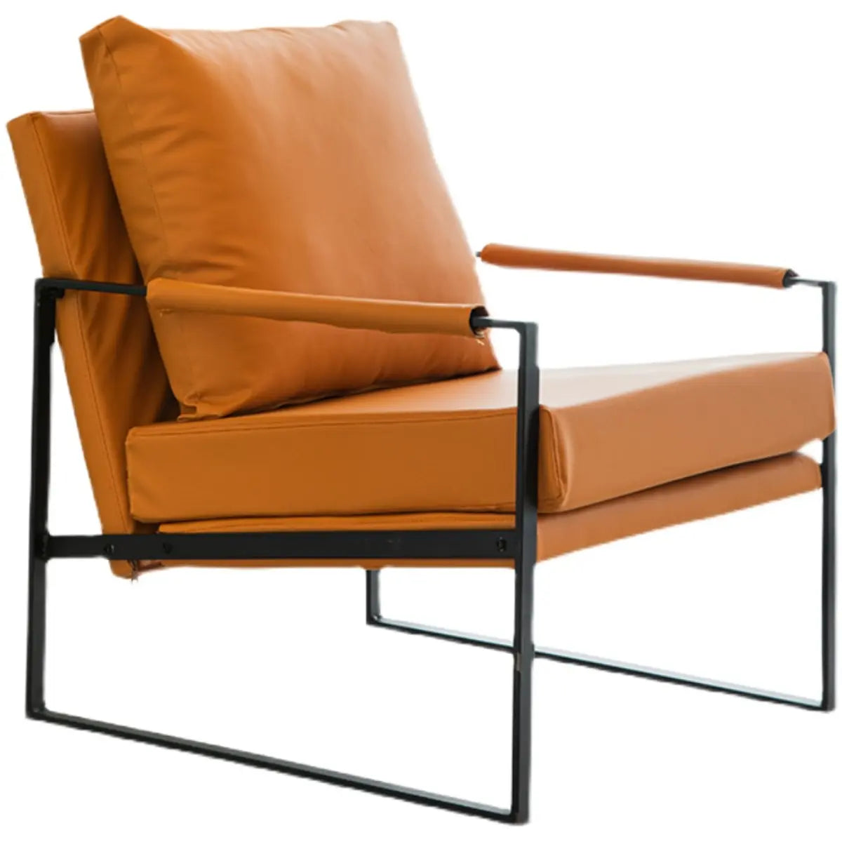 Ergonomic Water Resistant Cushion Back Sled Arm Chair Image - 8