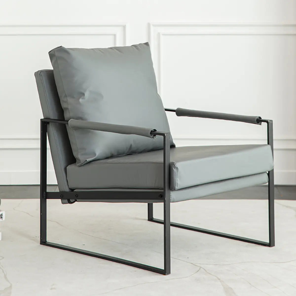Ergonomic Water Resistant Cushion Back Sled Arm Chair Image - 9