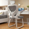 Ergonomic White-Gray Adjustable Mesh Task Office Chair Image - 13