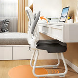 Ergonomic White-Gray Adjustable Mesh Task Office Chair Image - 4
