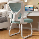 Ergonomic White-Gray Adjustable Mesh Task Office Chair Image - 6