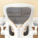 Ergonomic White-Gray Adjustable Mesh Task Office Chair Image - 9