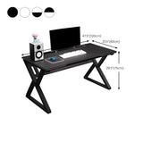 Ergonomic Wood Free Form Sled Double Computer Desk #size