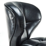 Espresso Wood Leather Upholstered Backrest Bar Stool Image - 6