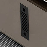 Executive Beige Brown Drawers L-Shape Long Office Desk Image - 8