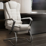 Executive Leather High-Back Lumbar Headrest Office Chair Image - 15