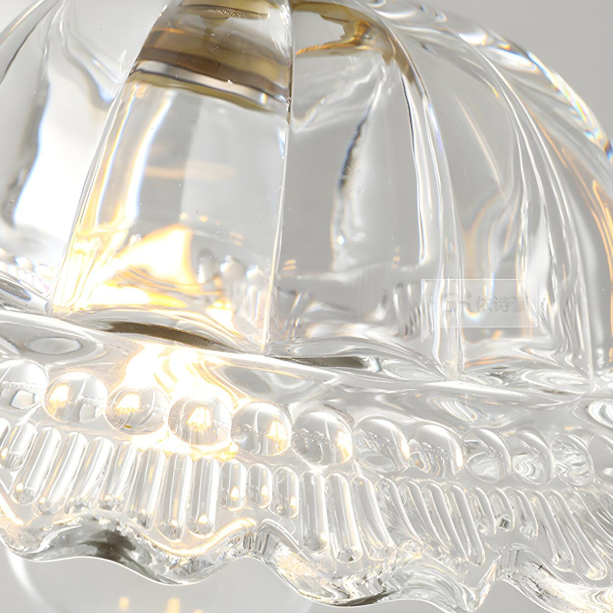 Exquisite 3-Light Clear Flower Island Pendant Light Image - 8