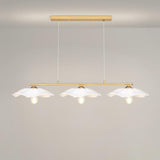 Exquisite 3-Light Floral Gold Island Chandelier Light Image - 11