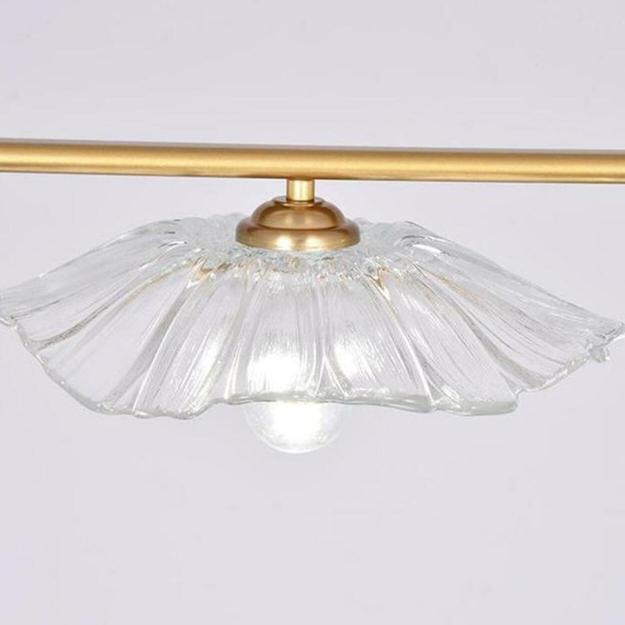 Exquisite 3-Light Floral Gold Island Chandelier Light Image - 12