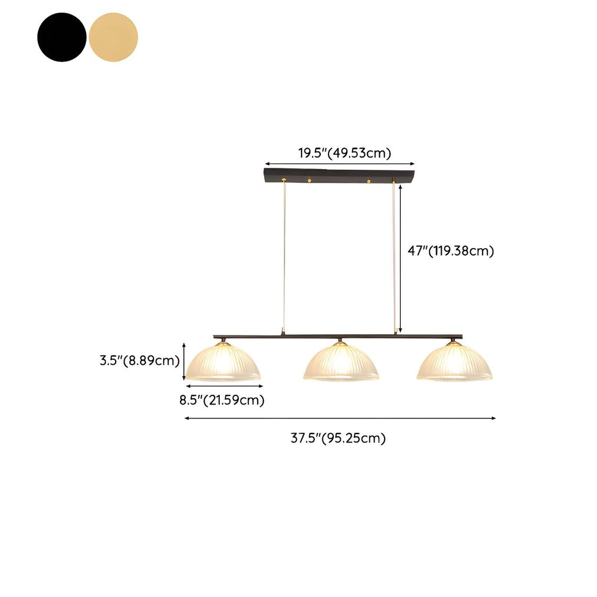 Exquisite 3-Light Floral Gold Island Chandelier Light Image - 16