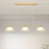 Exquisite 3-Light Floral Gold Island Chandelier Light Image - 7