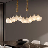Exquisite Adjustable Shell Glass Island Ceiling Light Image - 2