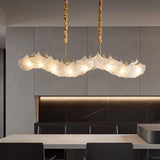 Exquisite Adjustable Shell Glass Island Ceiling Light Image - 3