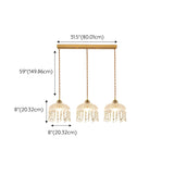 Exquisite Clear Crystal Kitchen Island Pendant Light #size