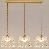 Exquisite Clear Crystal Kitchen Island Pendant Light Image - 9