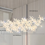 Exquisite Crystal Floral Island Chandelier Light #size