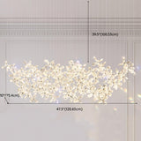 Exquisite Crystal Floral Island Chandelier Light Image - 11