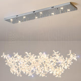 Exquisite Crystal Floral Island Chandelier Light Image - 5