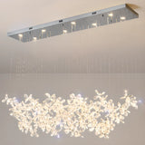 Exquisite Crystal Floral Island Chandelier Light Image - 5
