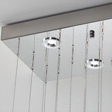 Exquisite Crystal Floral Island Chandelier Light Image - 7