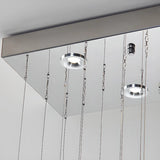 Exquisite Crystal Floral Island Chandelier Light Image - 7
