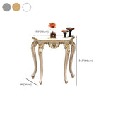 Exquisite Curved Legs Half-circle Wood White Console Table Image - 18