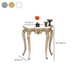 Exquisite Curved Legs Half-circle Wood White Console Table Image - 20
