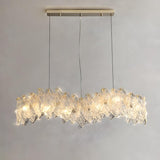 Exquisite Textured Glass Wing Island Pendant Light Image - 4