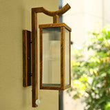 Exterior Bronze Geometric Steel LED Wall Sconces Image - 3