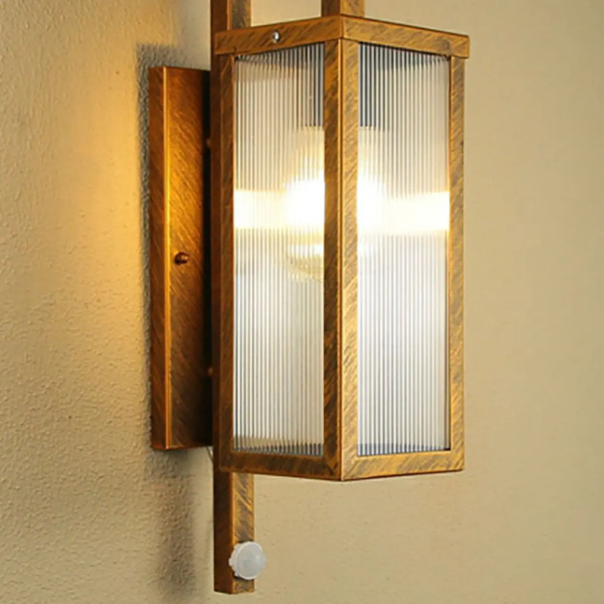 Exterior Bronze Geometric Steel LED Wall Sconces Image - 6