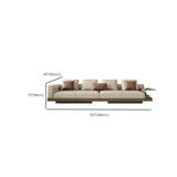Extra Long Off-White Foam Fill Wood Frame Storage Sofa Image - 8