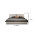 Fabric Headboard Light Grey King Storage Included Bed Image - 10
