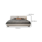 Fabric Headboard Light Grey King Storage Included Bed #size